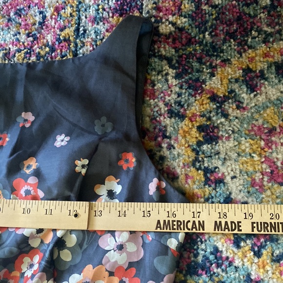 LOFT Floral Print Dress, Cobalt Blue w/ Flowers, Size 6P - Picture 12 of 15
